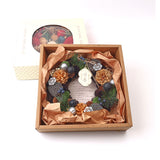 お正月 リース M 通販 玄関リース 冬 玄関 飾り Mサイズ 玄関飾り 壁飾り 秋 正月飾り 花 オーナメント GREEN HOUSE グリーンハウス ギフトボックス ウェルカム クリスマス ハロウィン