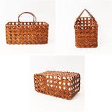 UTILE 洗えるバスケット 通販 かご バスケット 持ち手付き ハンドル付き カゴ 八つ目編み 籠 洗える バッグバスケット 収納 おしゃれ PPラタン ナチュラル 北欧 オシャレ シンプル