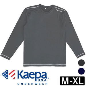 長袖 tシャツ メンズ 通販 Kaepa 長袖丸首シャツ Tシャツ カットソー フリース トップス ブランド ケイパ 中学生 高校生 男子 スポーツ 防寒 アメカジ カジュアル おしゃれ かっこいい