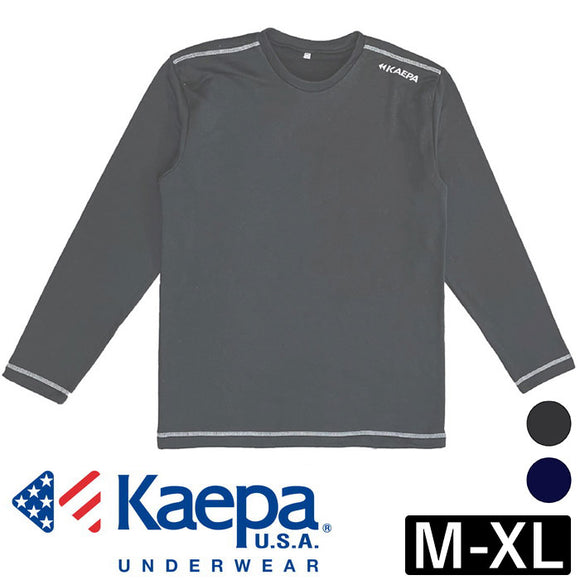長袖 tシャツ メンズ 通販 Kaepa 長袖丸首シャツ Tシャツ カットソー フリース トップス ブランド ケイパ 中学生 高校生 男子 スポーツ 防寒 アメカジ カジュアル おしゃれ かっこいい