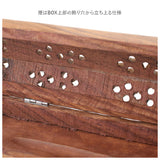 お香立て おしゃれ 通販 ボックス かわいい コーン 箱型 お香 焚く サン＆ムーン ゾウ スター ピース 香り インテリア シーシャムウッド インセンスホルダー お香立て お香たて ボックスタイプ