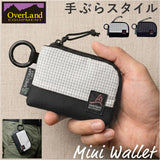 Overland ミニウォレット 通販 財布 ウォレット メンズ L字型 小銭入れ お札入れ WALLET おしゃれ イベント ミニ財布 コンパクト カードポケット カラビナ付き アウトドア フェス