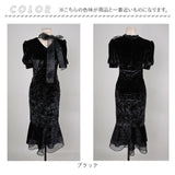 マーメイドドレス レディース 通販 パーティードレス 半袖 マーメイドワンピース レディースワンピース 首元リボン ワンピース ワンピ おしゃれ オシャレ かわいい きれい 上品 華やか