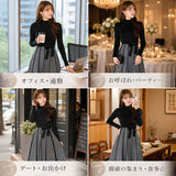 ワンピース 長袖 きれいめ 通販 フォーマルワンピース フォーマル 長袖ワンピース プリーツ おしゃれ シンプル かわいい 大人可愛い 通勤 無地 謝恩会 秋冬 結婚式 20代 30代 40代 50代