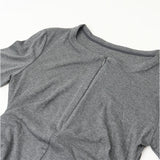 ヨガ シャツ 長袖 レディース 速乾 通販 ヨガウェア Tシャツ スポーツウェア ロンティ ピラティス ジム フィットネス 速乾性 ストレッチ 伸縮 ゆったり トップス 無地 シンプル スポーツ