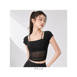 ヨガウェア 半袖 レディース 通販 Tシャツ ヨガ ピラティスウェア ジムウェア トレーニングウェア スポーツウェア レディースTシャツ トップス シンプル ランニングウェア