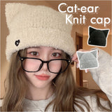 猫耳ニット帽 レディース 通販 ニット帽子 ねこみみ帽子 ニットキャップ リブ編み ビーニー ネコ耳ハット 防寒 あったか 秋冬 かわいい おしゃれ 耳まで暖かい 伸縮性 ストレッチ
