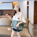 パーカー 半袖 レディース 通販 Tシャツ フード付き カットソー 夏 トップス スウェット トレーナー プルオーバー フードパーカー 半袖パーカー おしゃれ かわいい ゆったり