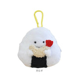 ぎゅっとおにぎりさん ポーチ 通販 カラビナポーチ カラビナ付きポーチ マスコット 小物入れ アクセサリーポーチ イヤホンケース スマートキーケース 小さめ かわいい もふもふ