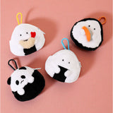 ぎゅっとおにぎりさん ポーチ 通販 カラビナポーチ カラビナ付きポーチ マスコット 小物入れ アクセサリーポーチ イヤホンケース スマートキーケース 小さめ かわいい もふもふ