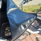 自転車カゴカバー 大型 2段 通販 自転車 カゴカバー 防水 前 バスケットカバー かごカバー フロントバスケット カゴ カバー フロント用 大きい 大容量 厚手 通学 通勤 買い物 ブラック 黒