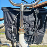 自転車カゴカバー 大型 2段 通販 自転車 カゴカバー 防水 前 バスケットカバー かごカバー フロントバスケット カゴ カバー フロント用 大きい 大容量 厚手 通学 通勤 買い物 ブラック 黒