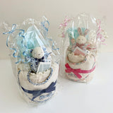 育児工房 おむつケーキ 通販 日本製 おむつ ケーキ オムツケーキ オムツ 腹巻 腹巻き ハラマキ スタイ ラトル ハンカチ 巾着 セット かわいい 可愛い 赤ちゃん 出産祝い プレゼント