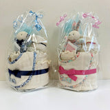 育児工房 おむつケーキ 通販 日本製 おむつ ケーキ オムツケーキ オムツ 腹巻 腹巻き ハラマキ スタイ ラトル ハンカチ 巾着 セット かわいい 可愛い 赤ちゃん 出産祝い プレゼント