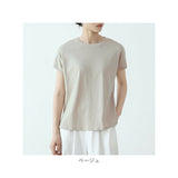 Tシャツ レディース 半袖 通販 部屋着 丸首 クルーネック 普段着 サイドスリット コットン 綿 カジュアル シンプル ゆったり 柔らかい 春 夏 ビンテージ おしゃれ かわいい