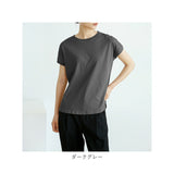 Tシャツ レディース 半袖 通販 部屋着 丸首 クルーネック 普段着 サイドスリット コットン 綿 カジュアル シンプル ゆったり 柔らかい 春 夏 ビンテージ おしゃれ かわいい