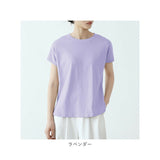 Tシャツ レディース 半袖 通販 部屋着 丸首 クルーネック 普段着 サイドスリット コットン 綿 カジュアル シンプル ゆったり 柔らかい 春 夏 ビンテージ おしゃれ かわいい