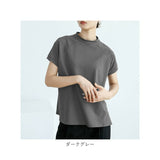 Tシャツ レディース 半袖 通販 クルーネック サイドスリット ヘムライン 綿 コットン カジュアル シンプル ゆったり 柔らかい 春 夏 秋 トップス おしゃれ かわいい