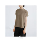 Tシャツ レディース 半袖 通販 クルーネック サイドスリット ヘムライン 綿 コットン カジュアル シンプル ゆったり 柔らかい 春 夏 秋 トップス おしゃれ かわいい