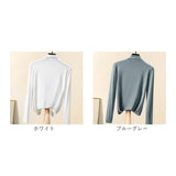 シャツ レディース タートルネック 長袖 通販 Tシャツ ブラウス カットソー tシャツ ハイネック 伸縮性 無地 薄手 ニット 上品 シンプル フォーマル オフィス ゆったり きれいめ 通勤