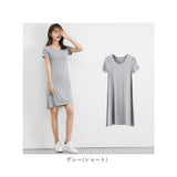 インナーワンピース ワンピース ルームウェア tシャツワンピース 通販 半袖 カットソー Tシャツ ロンT Tシャツワンピ 肌着 レディース Aライン ラウンドネック 大きいサイズ ゆったり