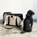 ペット キャリー バッグ 通販 犬用キャリーバッグ 猫用キャリーバッグ キャンバストート ペットトートバッグ PUFF ショルダーキャリー 電車 新幹線移動 車用固定 おしゃれ 通気性 自立型