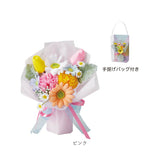 ソープフラワー ブーケ ポット 手提げバッグ付き 通販 ソープフラワーブーケ 花束 花 フラワー フラワーギフト ソープ お花 ギフト 贈り物 パッケージ クリア かわいい 可愛い
