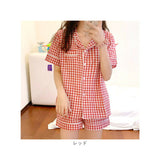 パジャマ レディース 半袖 短パン 通販 前開き ルームウェア ショートパンツ 夏 上下 部屋着 セットアップ 入院 かわいい おしゃれ シンプル チェック ギンガムチェック 寝巻き 女性