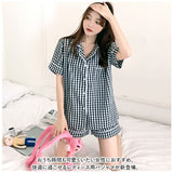 パジャマ レディース 半袖 短パン 通販 前開き ルームウェア ショートパンツ 夏 上下 部屋着 セットアップ 入院 かわいい おしゃれ シンプル チェック ギンガムチェック 寝巻き 女性
