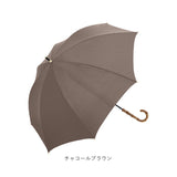 parasol 傘 55cm 長傘 バンブー レディース 通販 雨傘 日傘 晴雨兼用 かさ カサ 晴雨兼用傘 婦人傘 完全遮光 UVカット 軽量 耐風 バンブーハンドル バンブー手元 遮熱 紫外線対策 無地