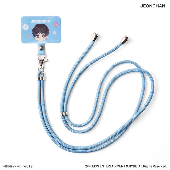 SEVENTEEN グッズ 通販 PetiTEEN フォンタブストラップ JEONGHAN ジョンハン セブチ プチティーン スマホストラップ スマホショルダーストラップ スマホ ストラップ 斜めがけ 肩掛け