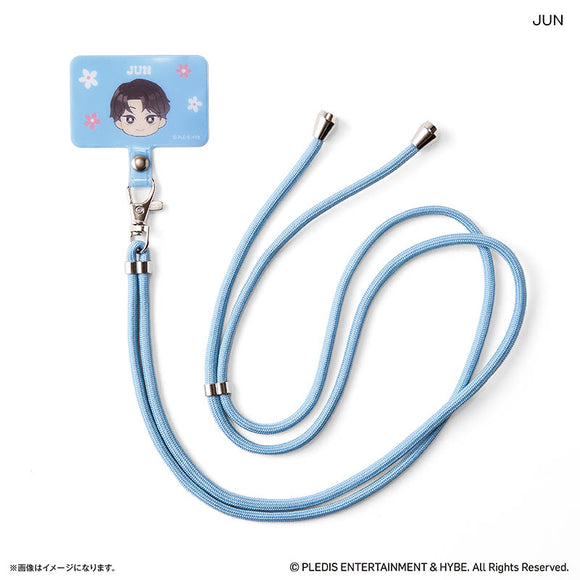 SEVENTEEN グッズ 通販 PetiTEEN フォンタブストラップ JUN ジュン セブチ プチティーン スマホストラップ スマホショルダーストラップ スマホ ストラップ 斜めがけ 肩掛け 首掛け 推し活