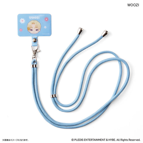 SEVENTEEN グッズ 通販 PetiTEEN フォンタブストラップ WOOZI ウジ セブチ プチティーン スマホストラップ スマホショルダーストラップ スマホ ストラップ 斜めがけ 肩掛け 首掛け 推し活