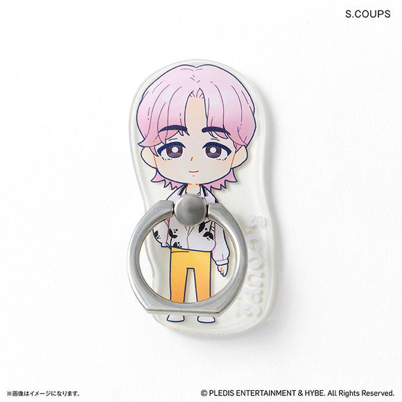 SEVENTEEN グッズ 通販 PetiTEEN スマホリング S.COUPS エスクプス セブチ プチティーン ホールドリング スマホスタンド スマホ リング スタンド 片手操作 動画視聴 推し活グッズ
