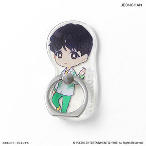 SEVENTEEN グッズ 通販 PetiTEEN スマホリング JEONGHAN ジョンハン セブチ プチティーン ホールドリング スマホスタンド スマホ リング スタンド 片手操作 動画視聴 推し活グッズ