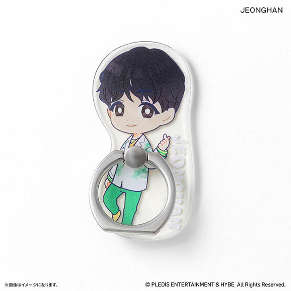SEVENTEEN グッズ 通販 PetiTEEN スマホリング JEONGHAN ジョンハン セブチ プチティーン ホールドリング スマホスタンド スマホ リング スタンド 片手操作 動画視聴 推し活グッズ
