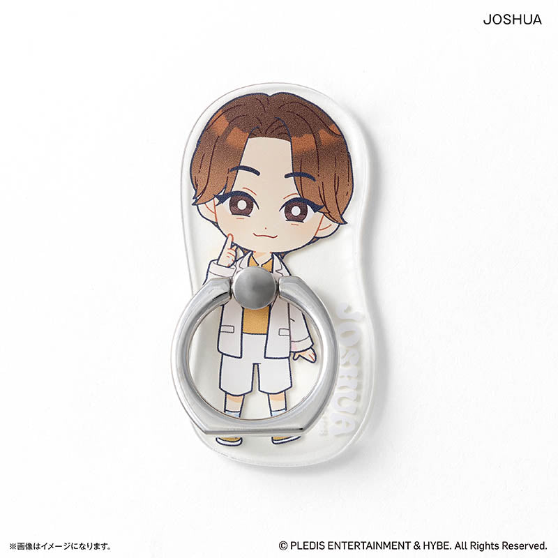 SEVENTEEN グッズ 通販 PetiTEEN スマホリング JOSHUA ジョシュア セブチ プチティーン ホールドリング スマホスタンド スマホ リング スタンド 片手操作 動画視聴 推し活グッズ かわいい