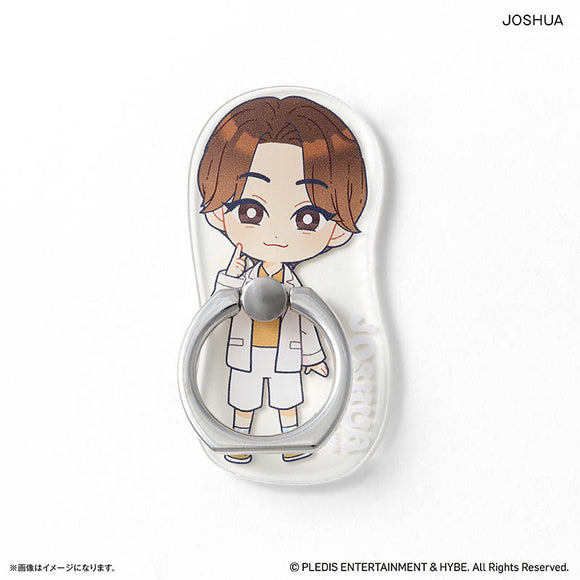 SEVENTEEN グッズ 通販 PetiTEEN スマホリング JOSHUA ジョシュア セブチ プチティーン ホールドリング スマホスタンド スマホ リング スタンド 片手操作 動画視聴 推し活グッズ かわいい
