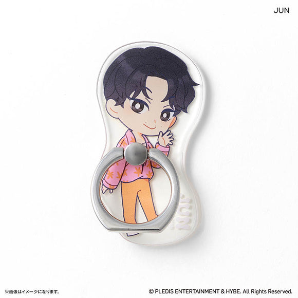 SEVENTEEN グッズ 通販 PetiTEEN スマホリング JUN ジュン セブチ プチティーン ホールドリング スマホスタンド スマホ リング スタンド 片手操作 動画視聴 推し活グッズ かわいい