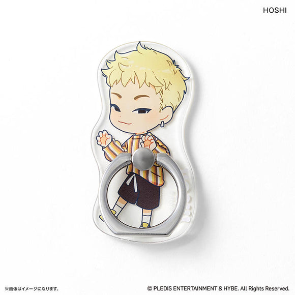 SEVENTEEN グッズ 通販 PetiTEEN スマホリング HOSHI ホシ セブチ プチティーン ホールドリング スマホスタンド スマホ リング スタンド 片手操作 動画視聴 推し活グッズ かわいい