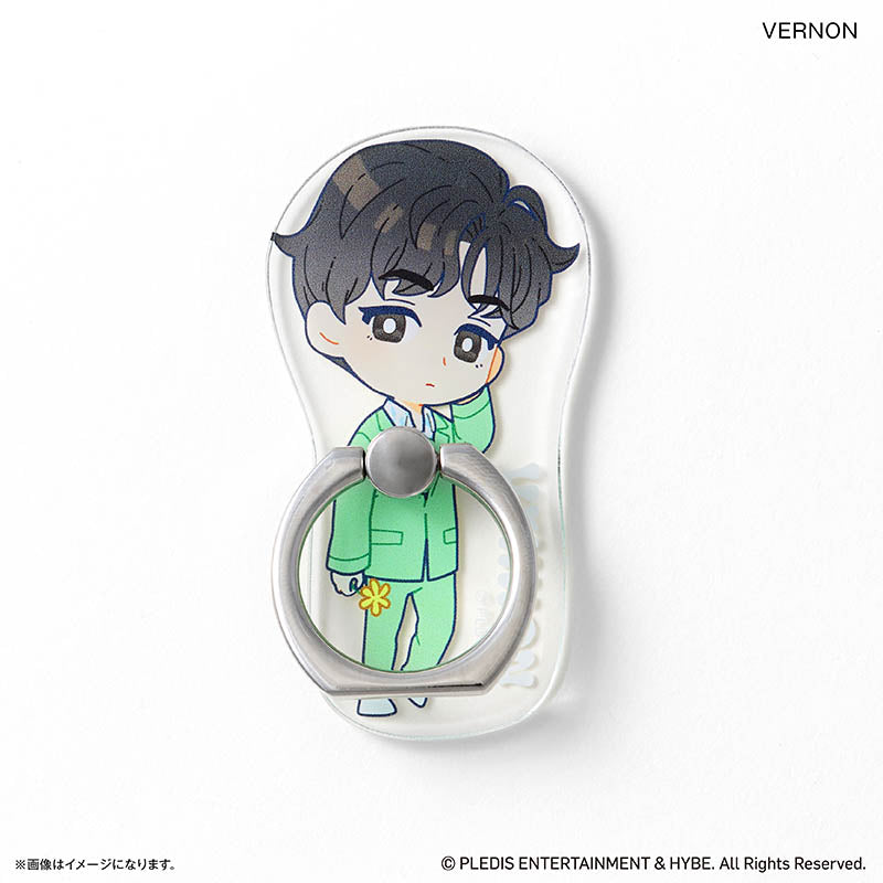SEVENTEEN グッズ 通販 PetiTEEN スマホリング VERNON バーノン セブチ プチティーン ホールドリング スマホスタンド スマホ リング スタンド 片手操作 動画視聴 推し活グッズ かわいい