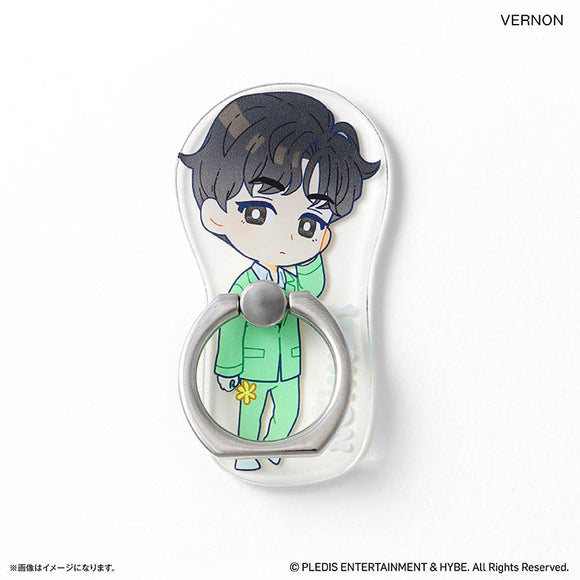 SEVENTEEN グッズ 通販 PetiTEEN スマホリング VERNON バーノン セブチ プチティーン ホールドリング スマホスタンド スマホ リング スタンド 片手操作 動画視聴 推し活グッズ かわいい