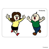 パンパンくんの日常 グッズ 通販 ぱんぱんくん 韓国 クリアカード まじかる百貨店クリアカード 4947864071363 オクジ スマホ裏 スマートフォン 透明 カード かわいい 可愛い カワイイ