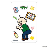パンパンくんの日常 グッズ 通販 ぱんぱんくん 韓国 まじかる百貨店クリアカード 4947864071387 パンパンくん スマホ裏 スマートフォン 透明 カード かわいい 可愛い カワイイ