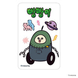 パンパンくんの日常 グッズ 通販 ぱんぱんくん 韓国 まじかる百貨店クリアカード 4947864071387 パンパンくん スマホ裏 スマートフォン 透明 カード かわいい 可愛い カワイイ