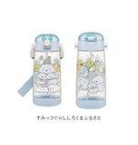 ストローボトル 480ml SKATER スケーター  通販 キッズ 子供用 こども ワンプッシュボトル クリアボトル 透明 軽量 軽い かわいい ワンプッシュ ストロー付き 保育園 幼稚園 通園 通学