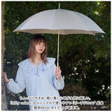 長傘 雨傘 レディース 通販 晴雨兼用傘 niftycolors 晴雨兼用 傘 UVカット 90％以上 日傘 撥水 超撥水 大きめ 60cm 軽い 軽量 手開き おしゃれ 大人 かわいい シンプル 無地 女性 Peach