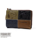PEANUTS ピーナッツ 二つ折り財布 通販 財布 お財布 おさいふ ウォレット 折り財布 サイフ 2つ折り ミニ財布 短財布 牛革 本革 レザー ファスナー お札入れ 小銭入れ カード入れ かわいい
