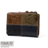 PEANUTS ピーナッツ 二つ折り財布 通販 財布 お財布 おさいふ ウォレット 折り財布 サイフ 2つ折り ミニ財布 短財布 牛革 本革 レザー ファスナー お札入れ 小銭入れ カード入れ かわいい
