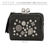 ペルケ がま口 財布 80-06-00100 通販 二つ折り財布 がま口財布 がまぐち財布 折りたたみ財布 折り財布 お財布 マルチスタッズがま口二つ折りウォレット ブランド perche かわいい